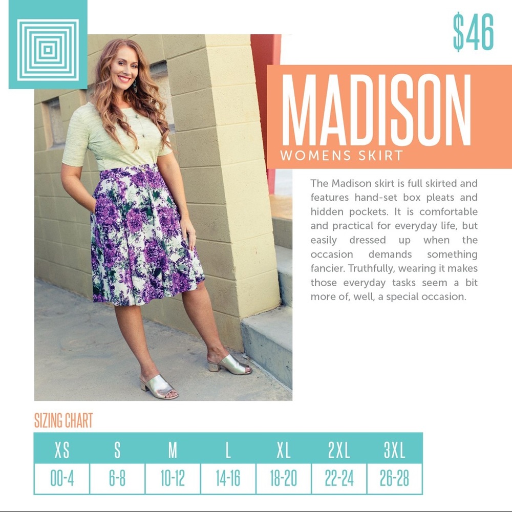 LuLaRoe Madison skirt - Picture 3 of 5